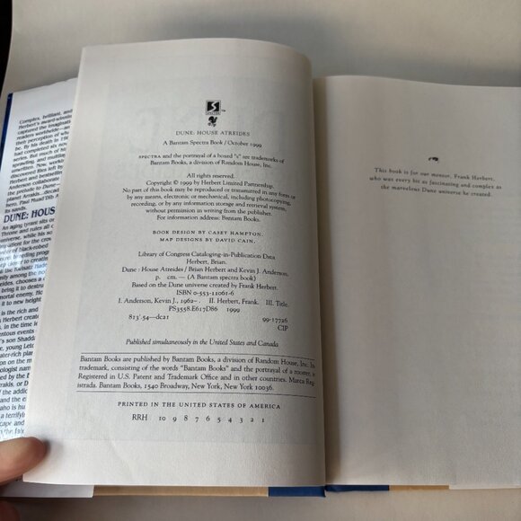 Dune: House Atreides by Brian Herbert & Kevin J. Anderson Hardcover Vintage '99 - Picture 2 of 7